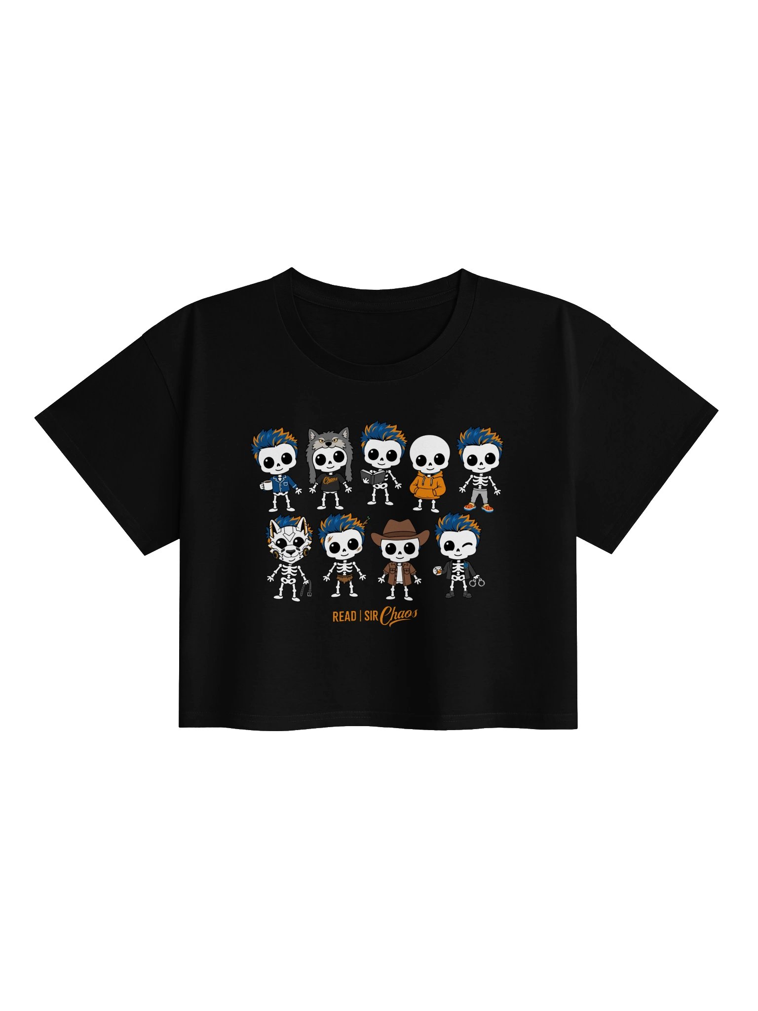 SkeleReads Halloween Cropped Tshirt product image (8)