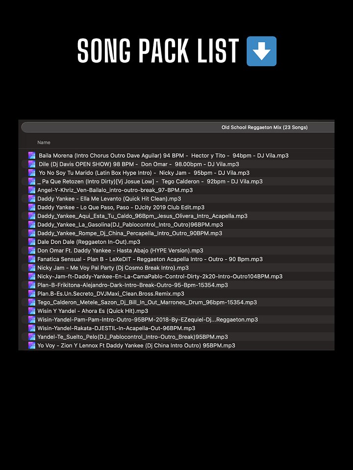 Old School Reggaeton Vol.1 – Song Pack product image (2)