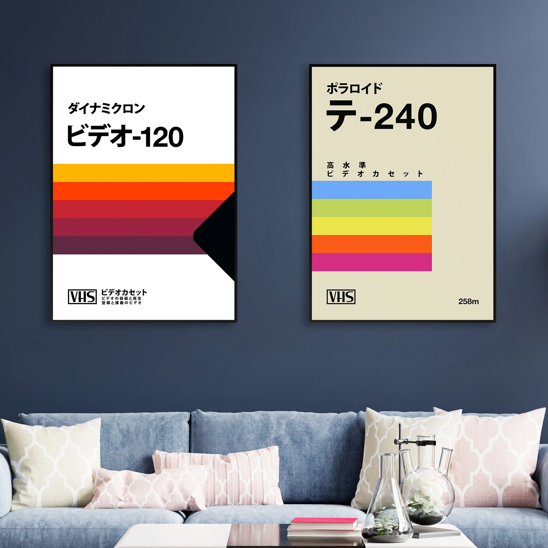 VHS cassette case E-240. Japanese edition [retrowave/vaporwave] — retrowave poster, aesthetic print, retrowave art, 80s wall decor product image (2)