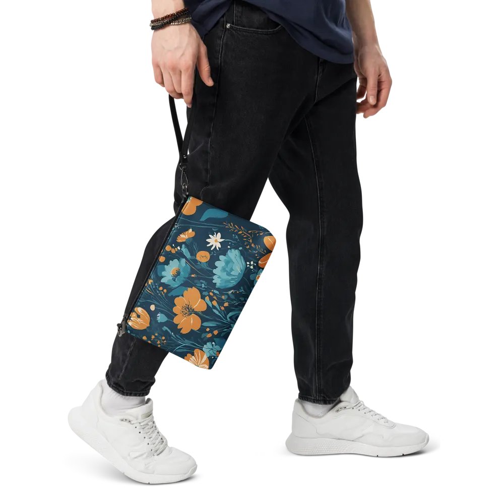 Chic Teal Flower Garden Crossbody Bag product image (4)