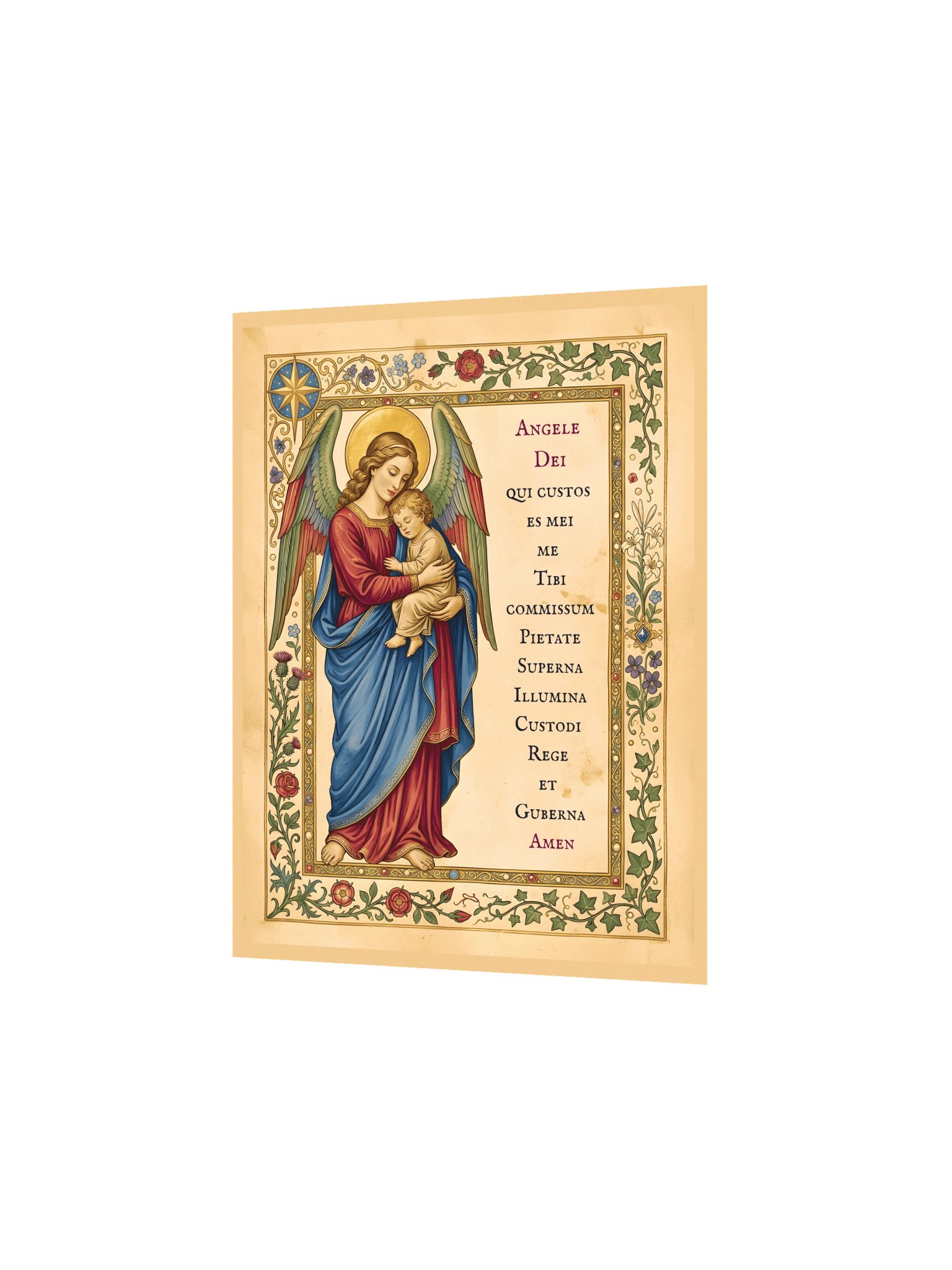 Angele Dei – Traditional Prayer to the Guardian Angel in Latin, Fine Art Poster product image (2)