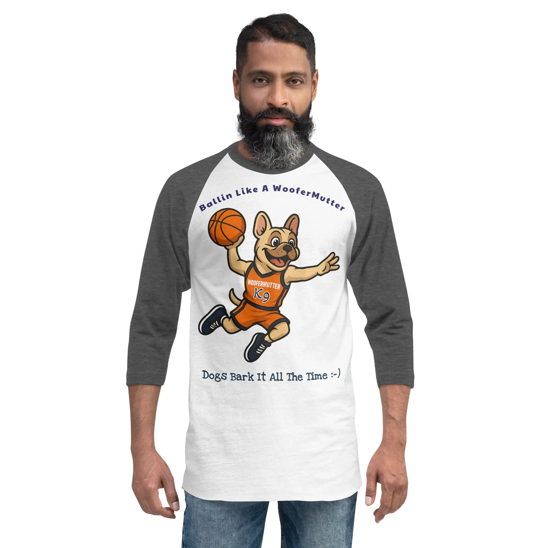 French Bulldog Unisex 3/4 Sleeve Raglan Shirt product image (14)
