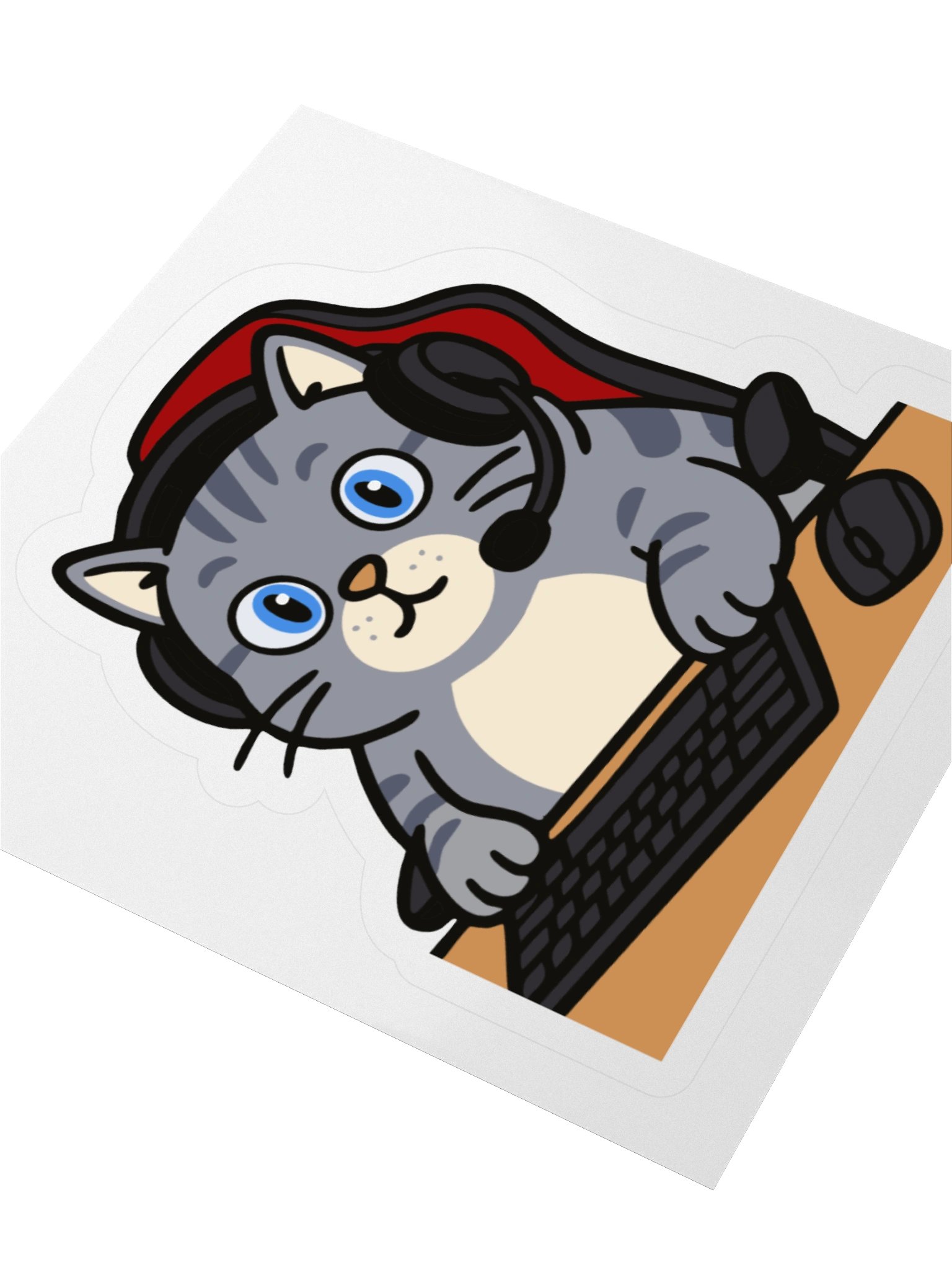 westley the gamer cat sticker product image (8)