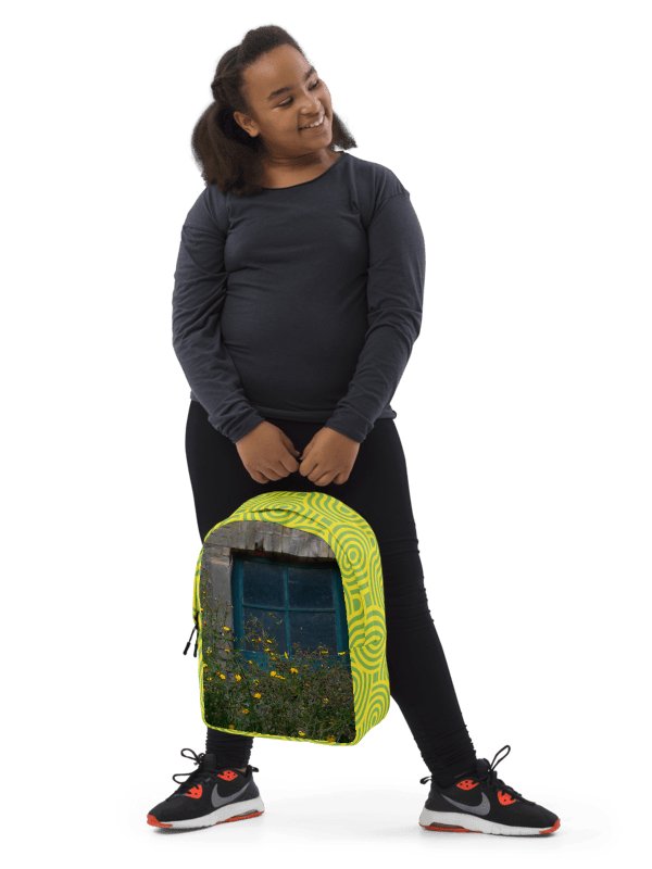 Design-backpack - Wildflowers in front of a vintage window (Light-colored Design) product image (1)