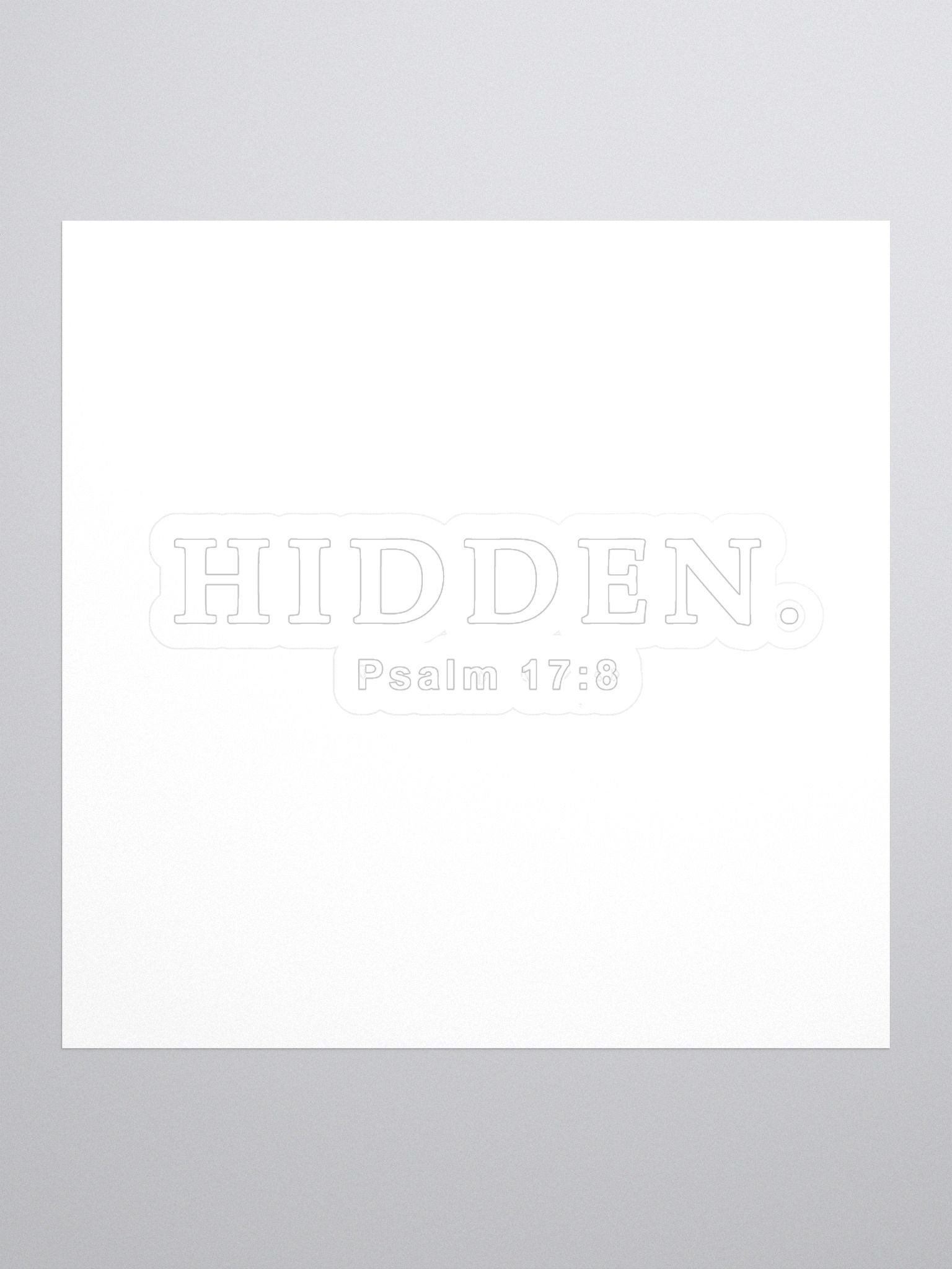 Hidden. Psalm 17:8 product image (1)