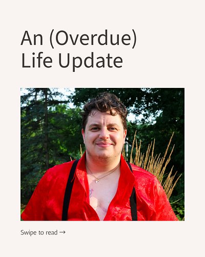 Time for an (overdue) life update.

So, June has come and gone. I got my final paycheck from my former job. Let’s do a little...