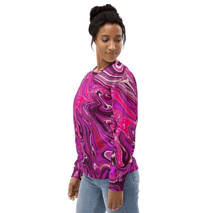Sweatshirt - Pink and Purple Digital Fluid Art product image (2)