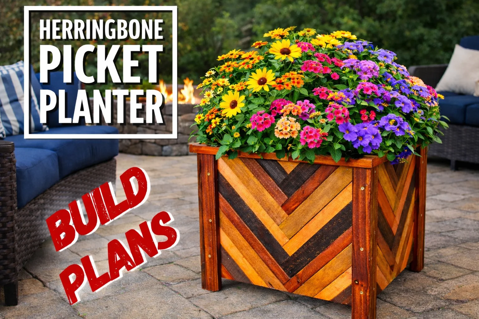 Herringbone Picket Planter Plan product image (2)