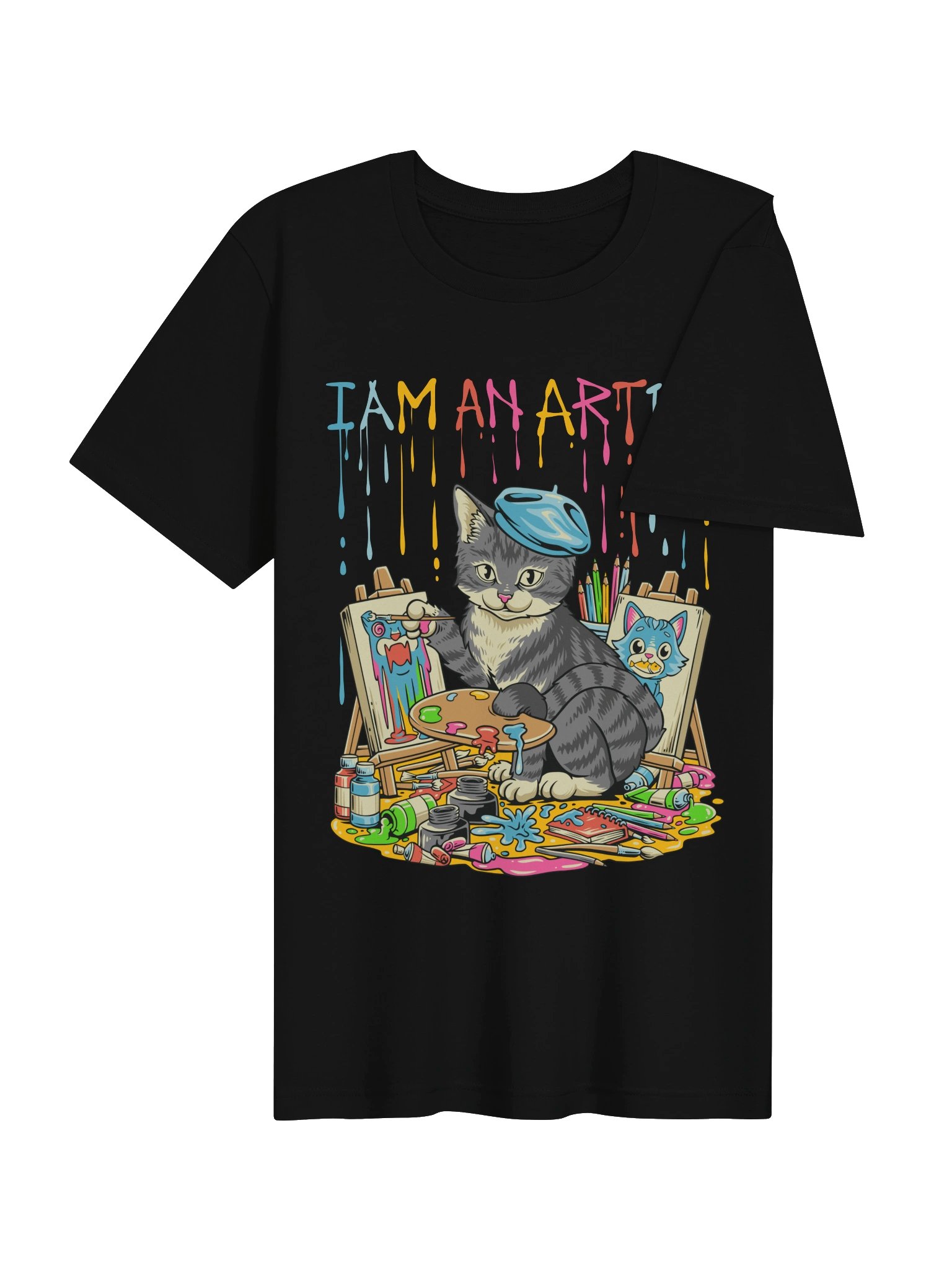 I am an Artist - Painting Cat - T-Shirt product image (4)