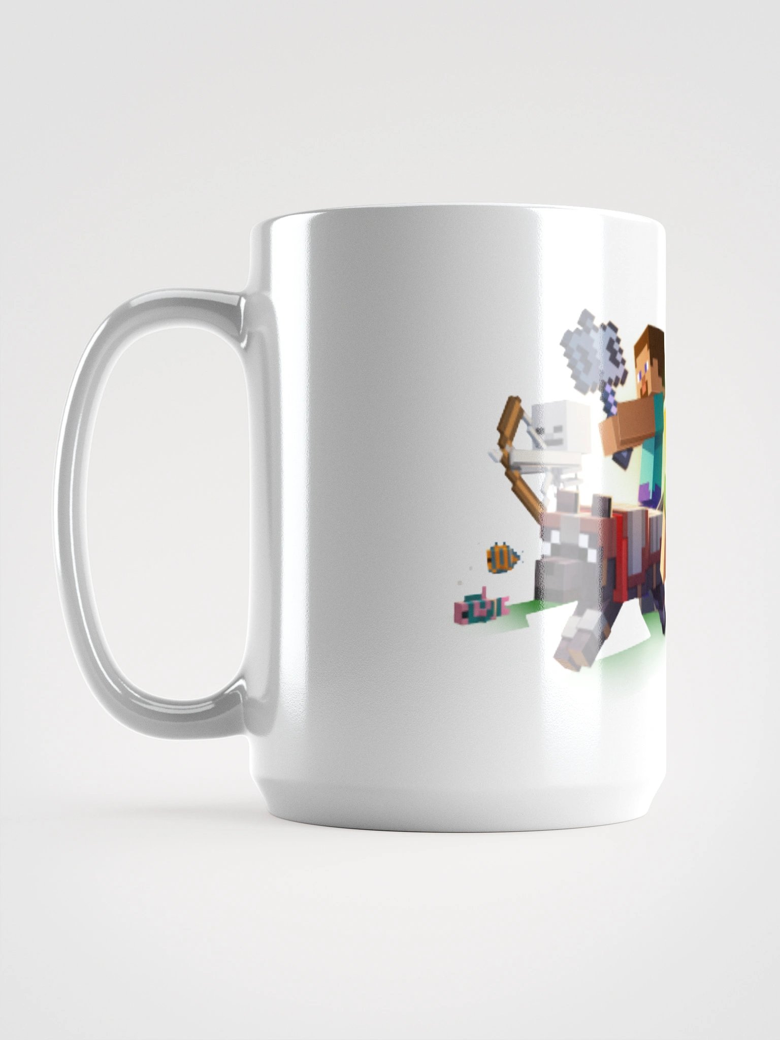 Minecraft White Glossy Mug product image (6)