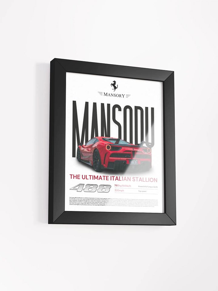 FERRARI 488 MANSORY FRAMED POSTER product image (20)