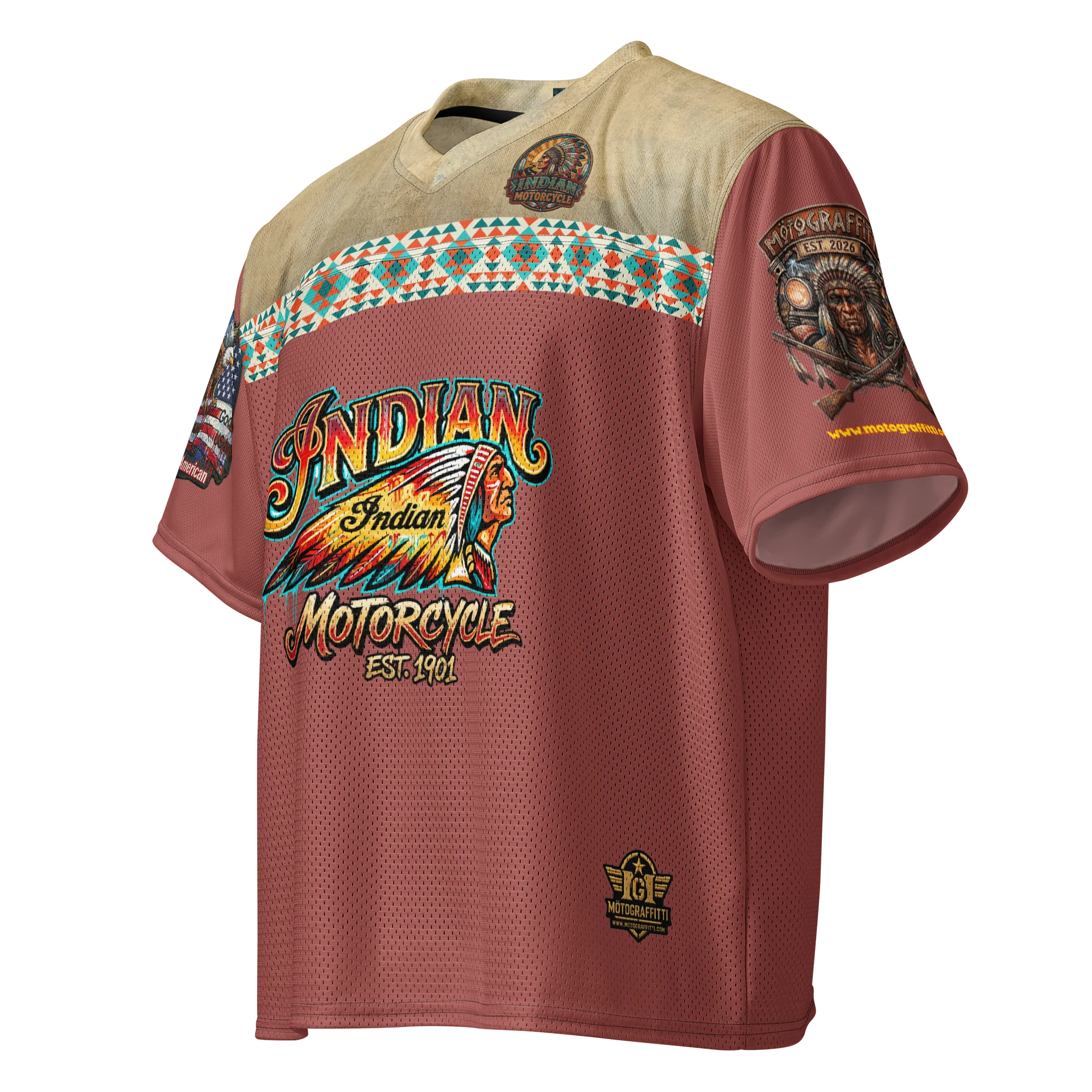 MötoMan Warrior Chief Bergundy Football Jersey product image (3)