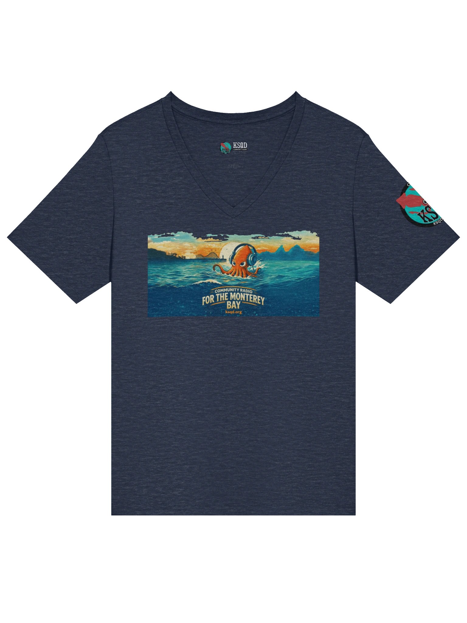 KSQD “Community Radio for Monterey Bay” Women’s V-Neck Tee product image (5)