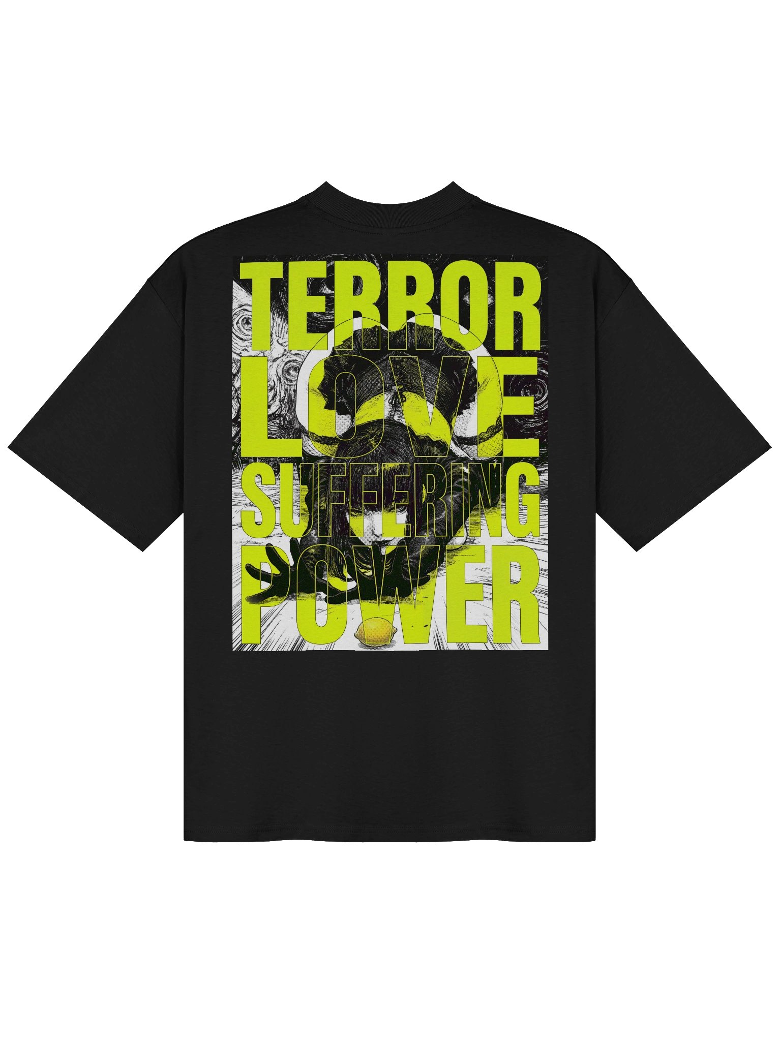 TERROR & LOVE LEMON Dark Organic Oversized T-Shirt product image (1)