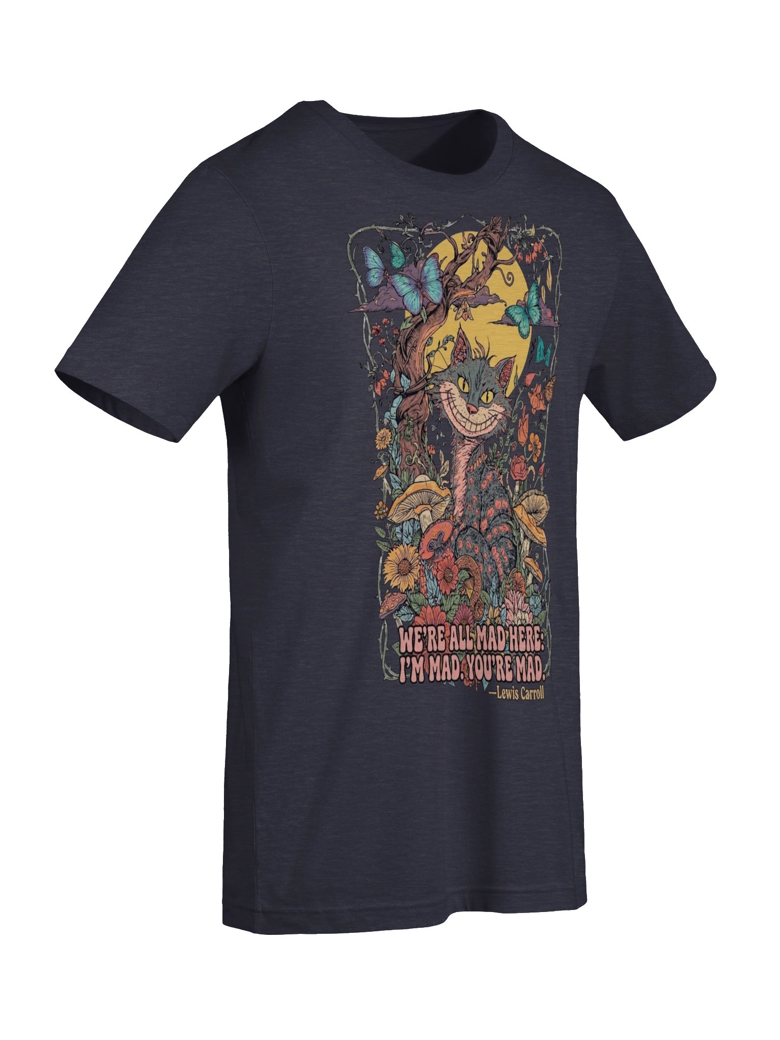 Cheshire Cat Tee, Psychedelic Alice in Wonderland Literary Fantasy Graphic product image (8)