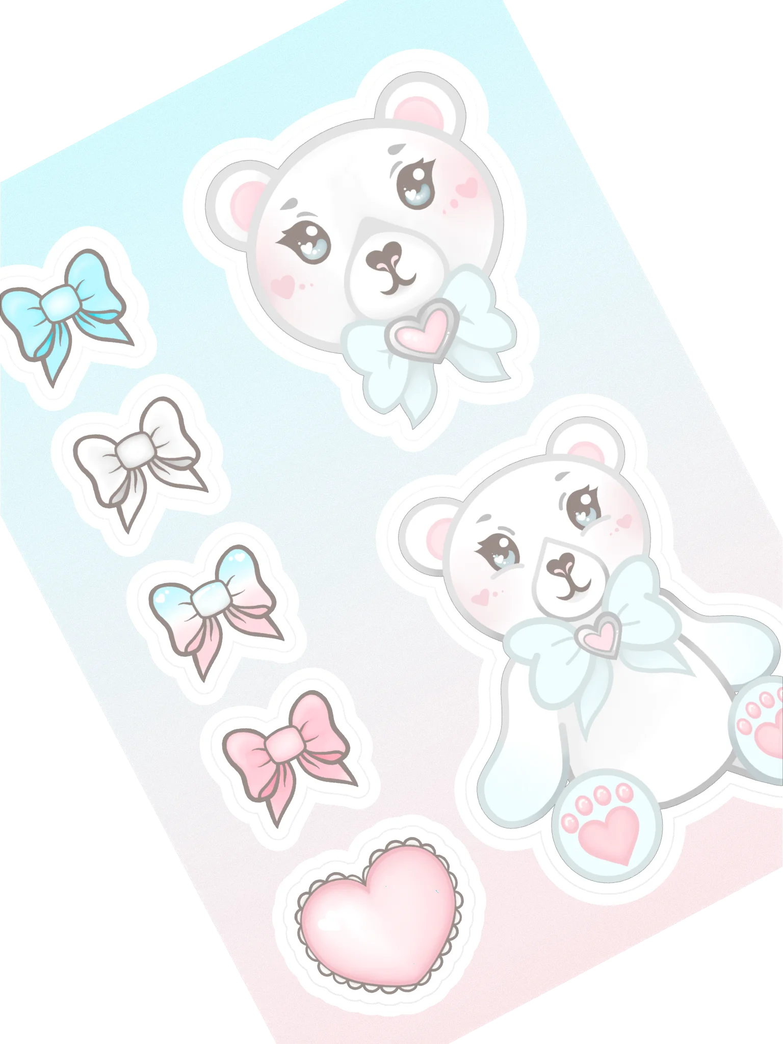 Bears & Bows Sticker Sheet product image (1)