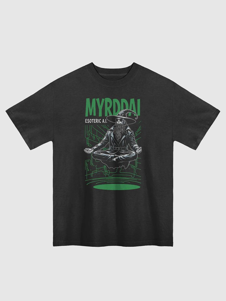 MYRDDAI: 90s Retro Cyberpunk Style with Back Logo - Oversized Faded T-Shirt product image (1)