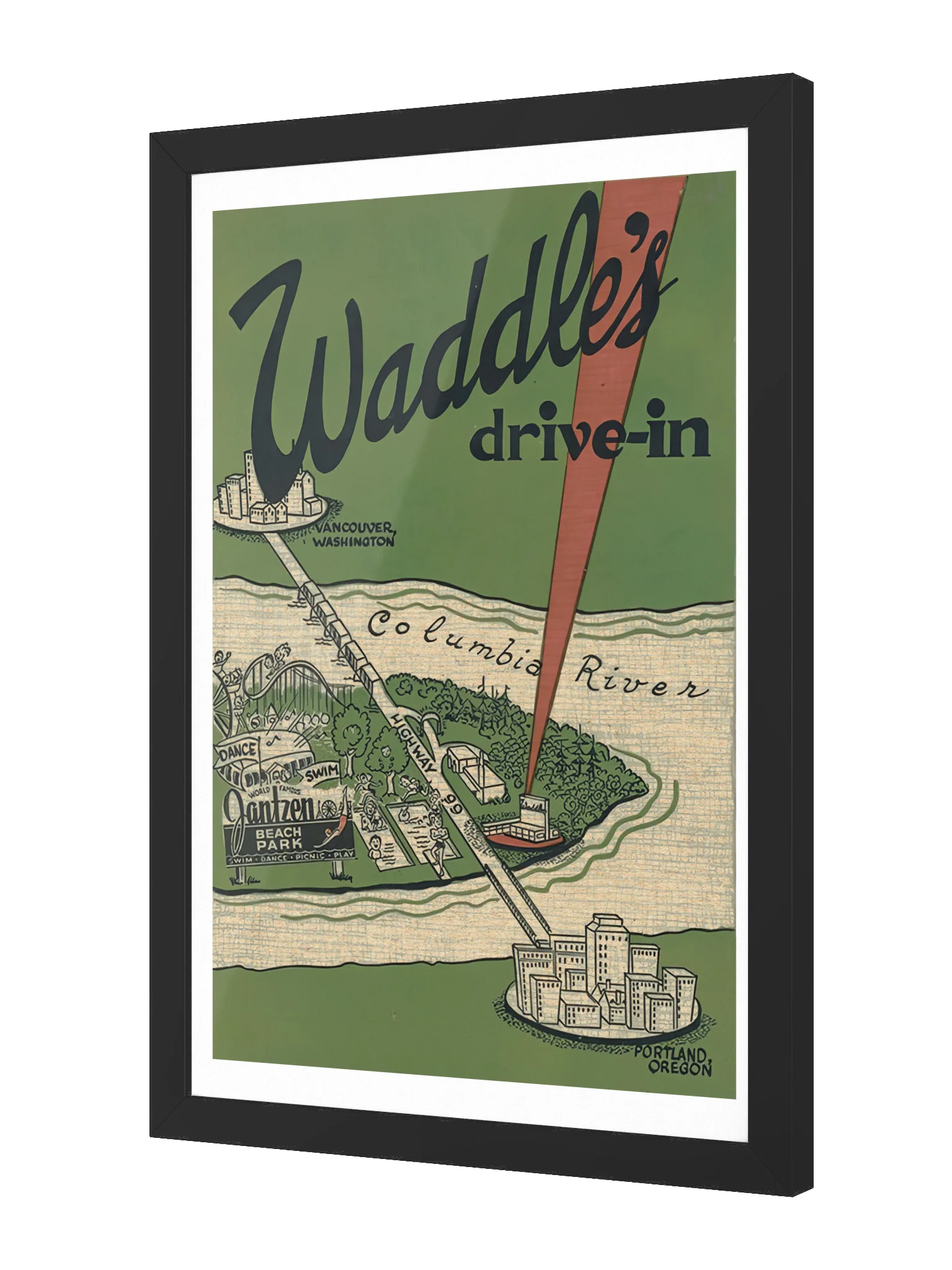 Waddle’s Drive-In Framed Print product image (7)