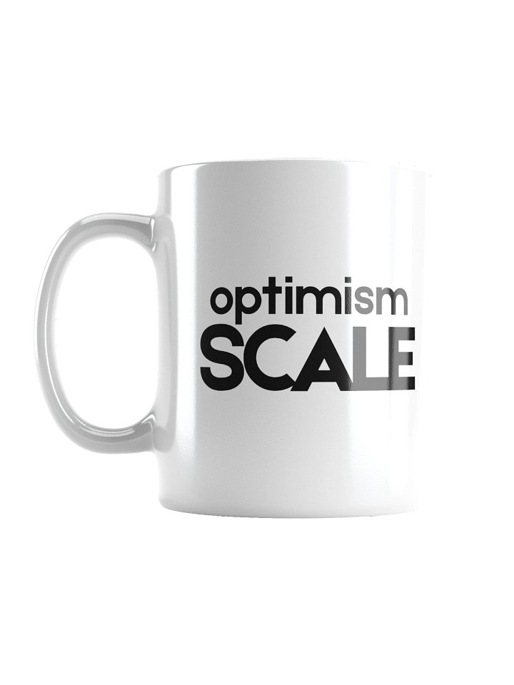 Optimism Scale Mug - Minimalist Shared Living Humour - Coffee Gift product image (1)