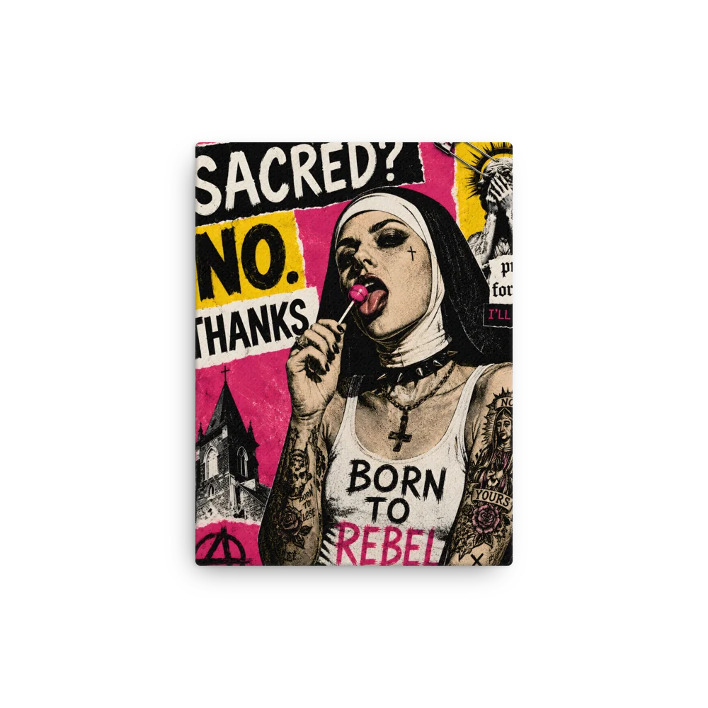 Rebel Nun Graffiti Street Art Canvas product image (2)