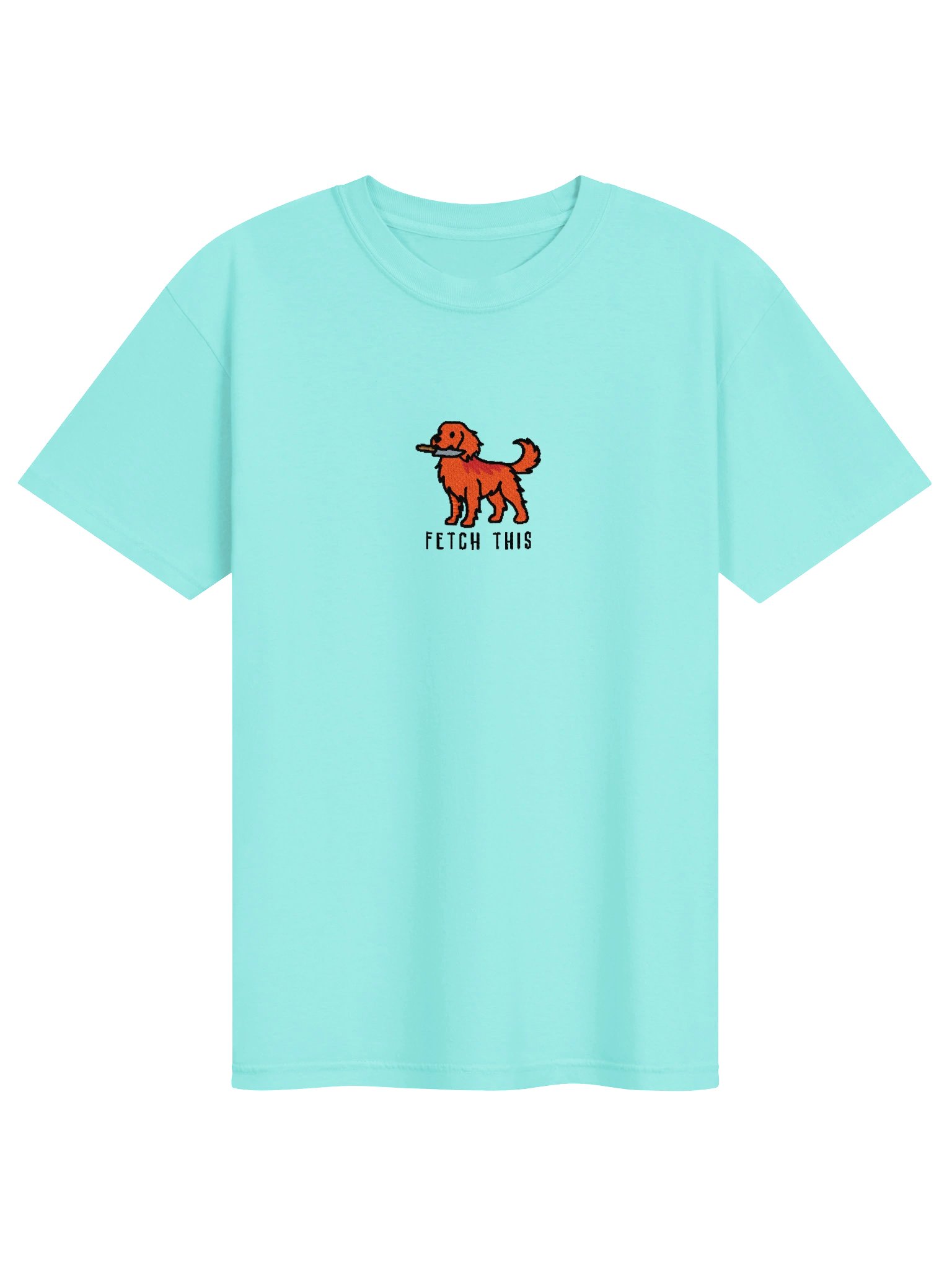 Fetch This Funny Chibi-Style Embroidered T-Shirt for Golden Retriever(Red) Owners product image (91)