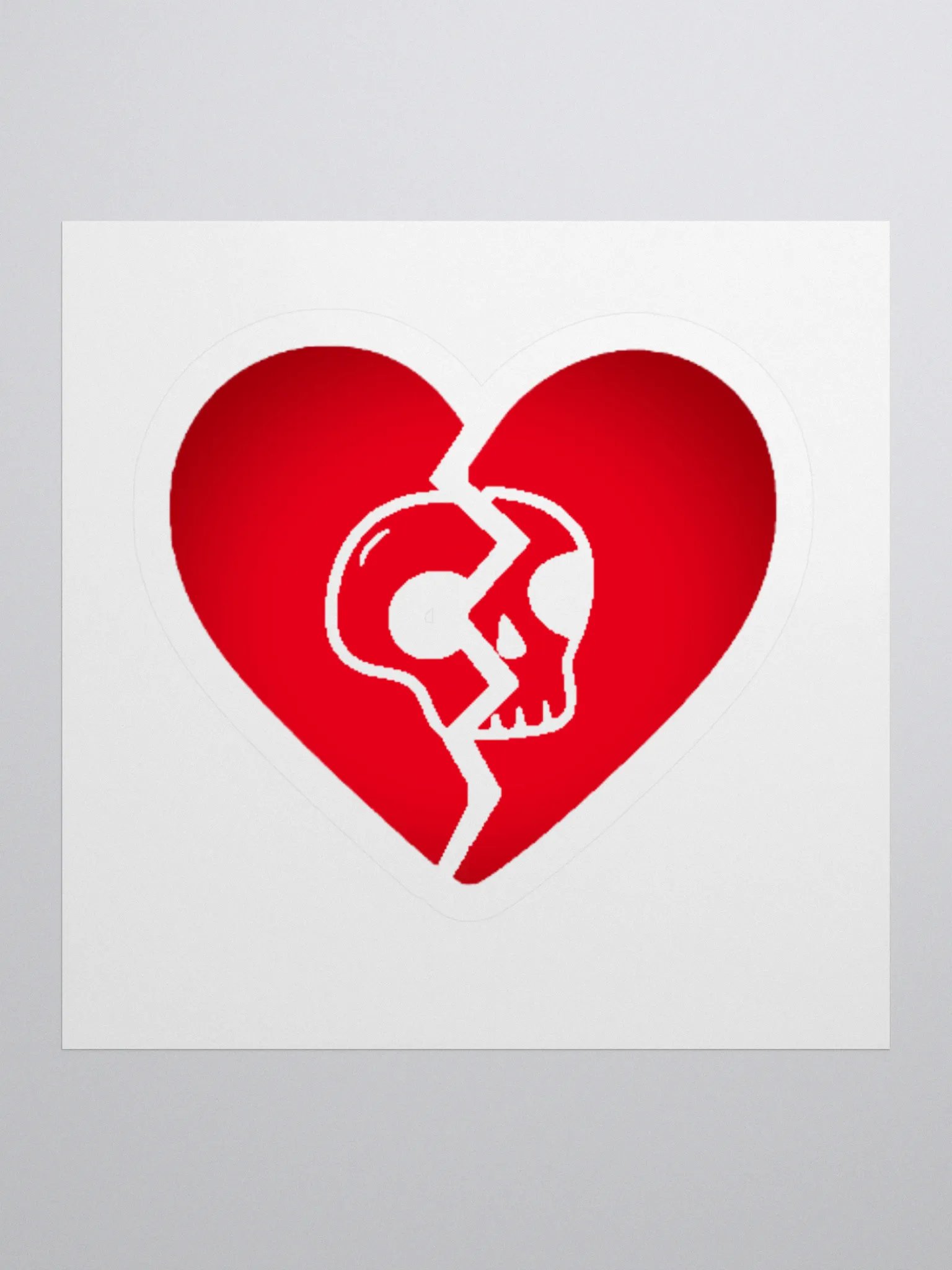 Broken heart skull Sticker product image (3)