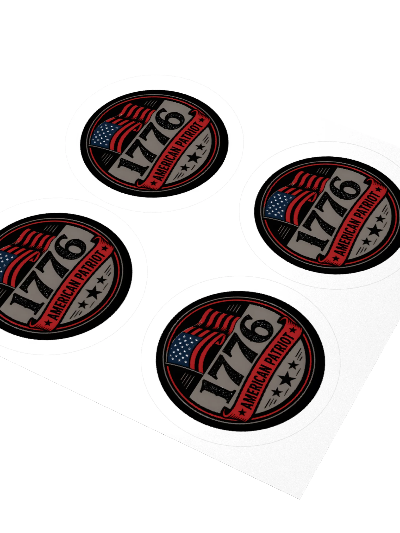 Black 1776 American Patriot Stickers product image (3)