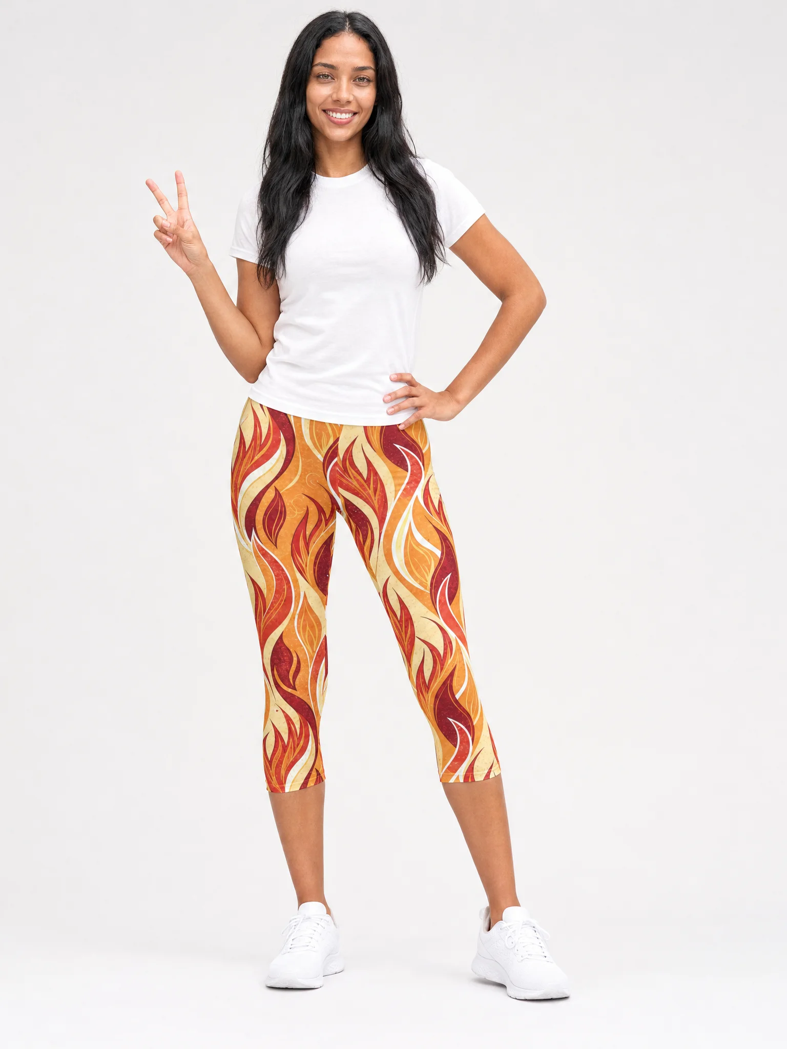 Autumn Flame Capri Leggings product image (1)