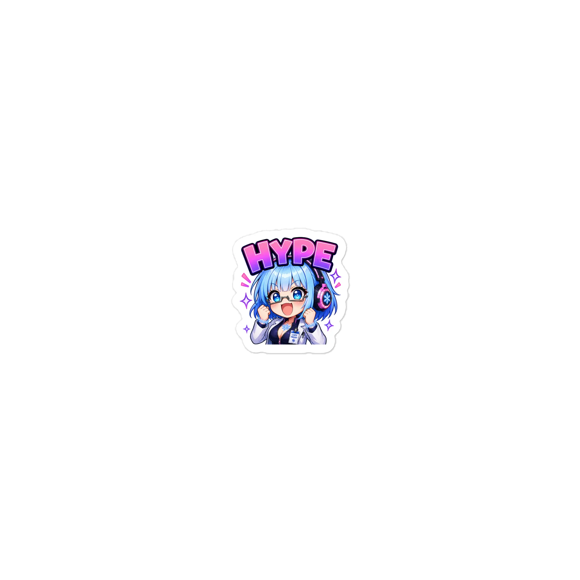 Lady Frost Hype Emote - Die Cut Sticker product image (2)
