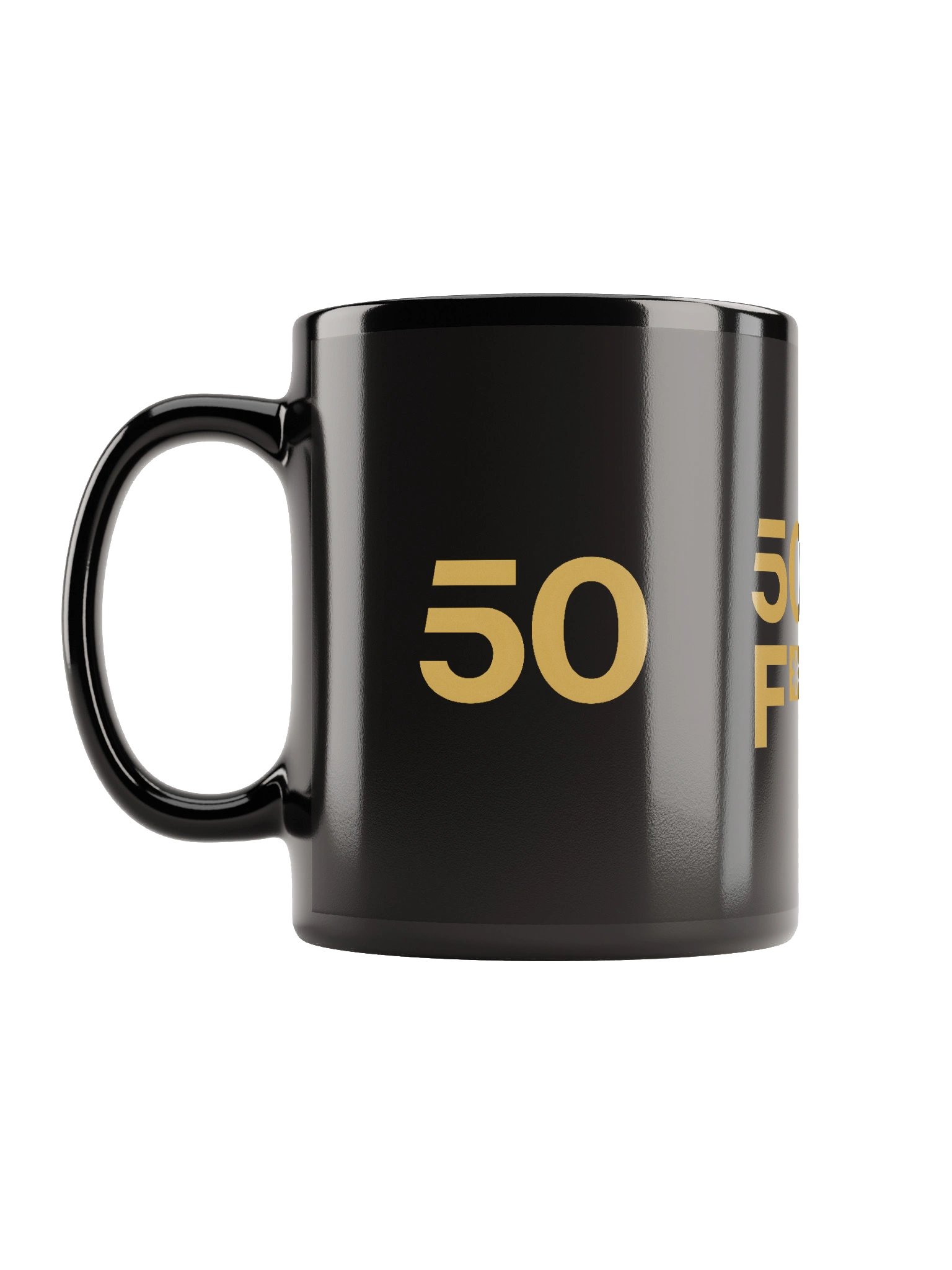 50 as FCK™ Black Glossy Mug product image (6)