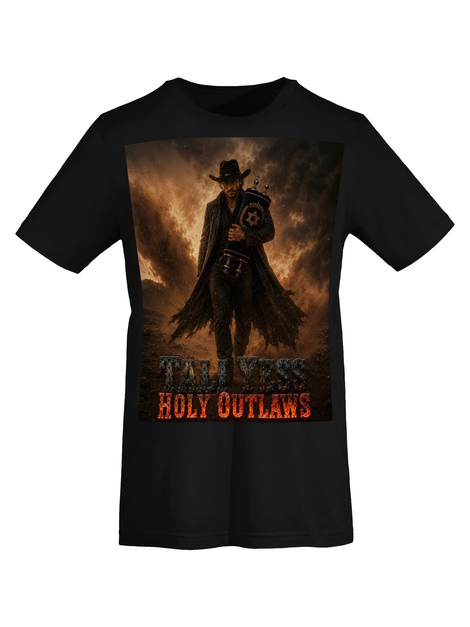 Tali Yess Holy Outlaws — Pose 7 Black T-Shirt product image (5)
