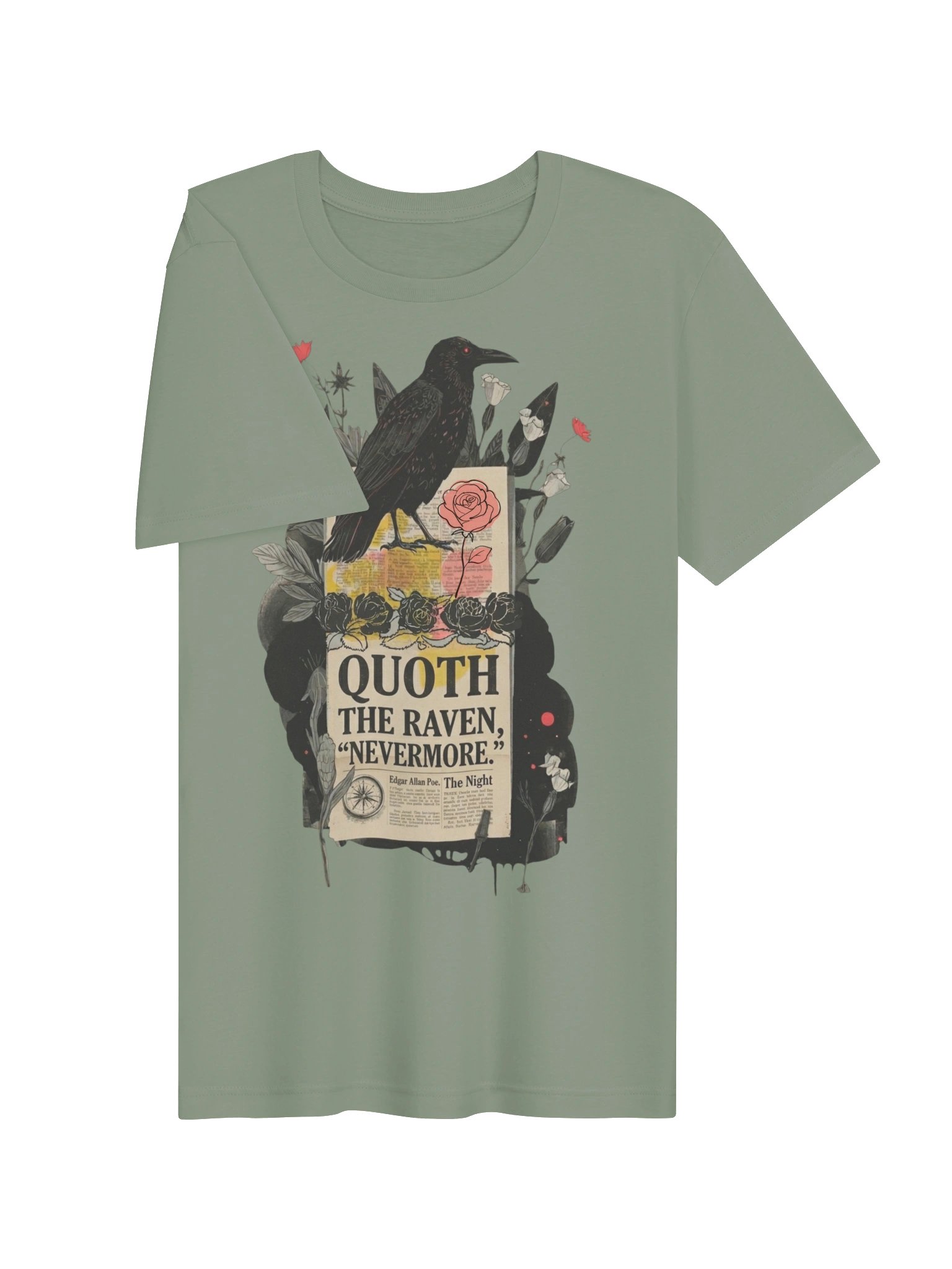 Quoth the Raven Shirt, Edgar Allan Poe Tee, Nevermore Graphic product image (4)