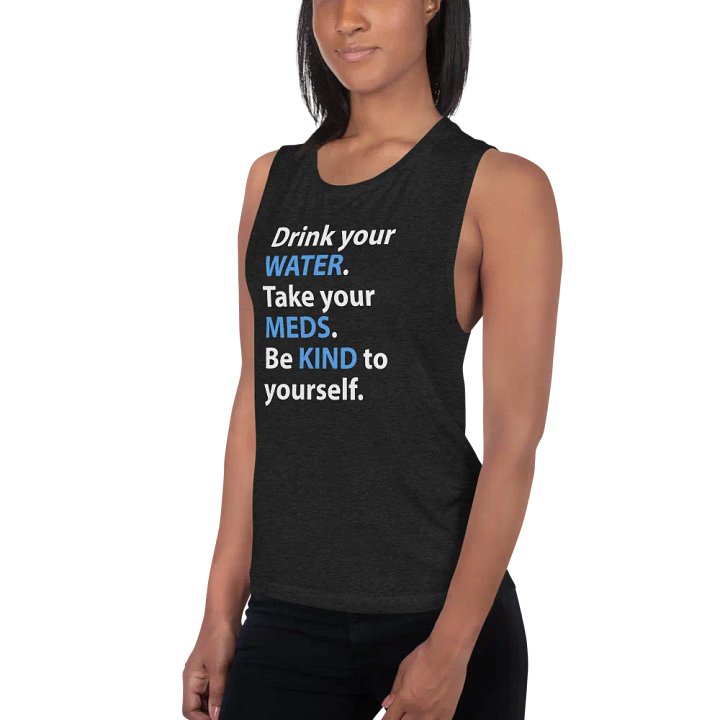 Water, Meds & Kindness Tank (Blue) product image (2)