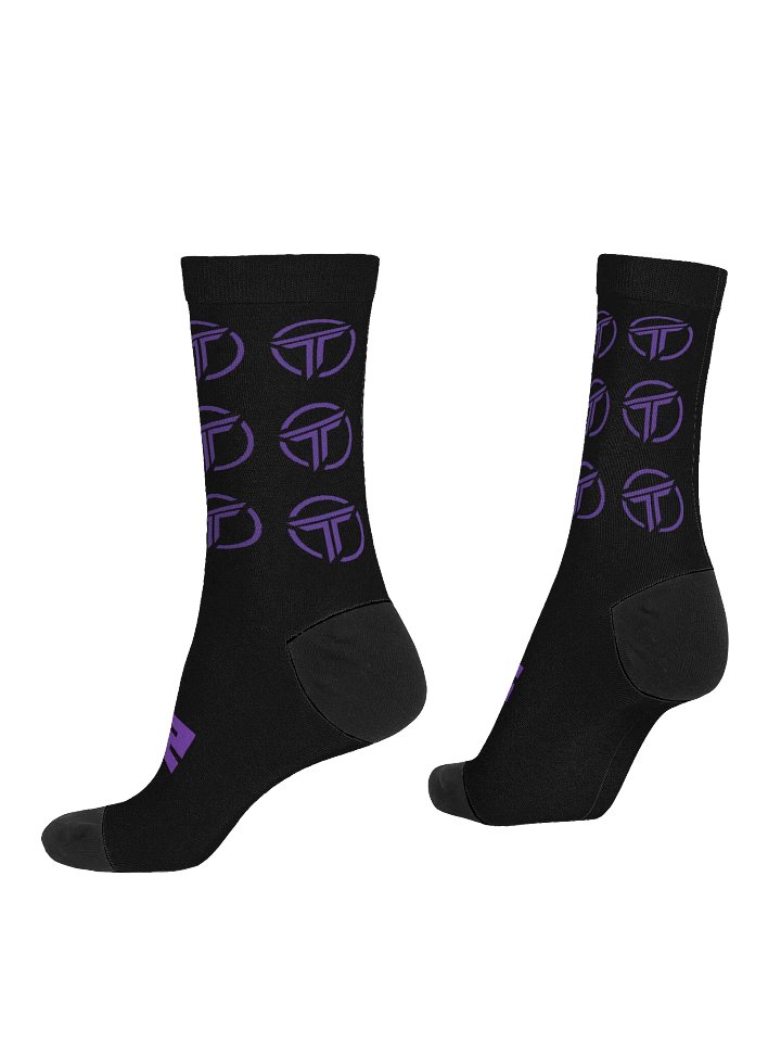 Eco-Friendly Purple Logo Crew Socks product image (2)