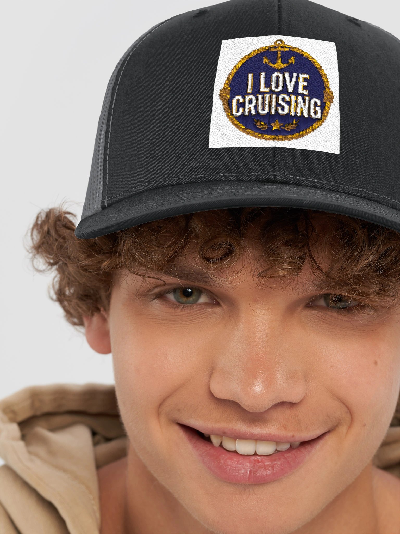 I Love Cruising Trucker Hat – Navy product image (8)