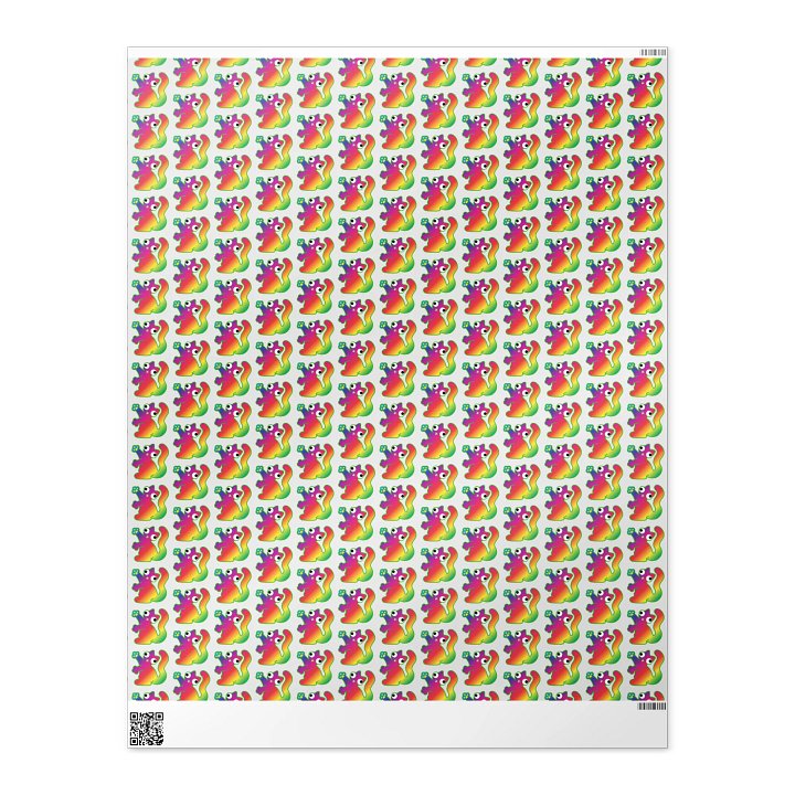 Wrapping paper - Rainbow Derp, on White product image (1)