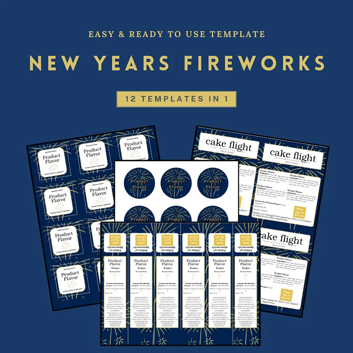 New Years Fireworks Label Templates product image (1)