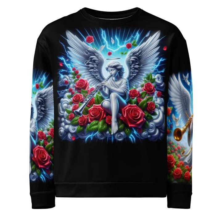 Angels making Music with a Clarinet - All-Over Unisex Sweatshirt #6 product image (1)