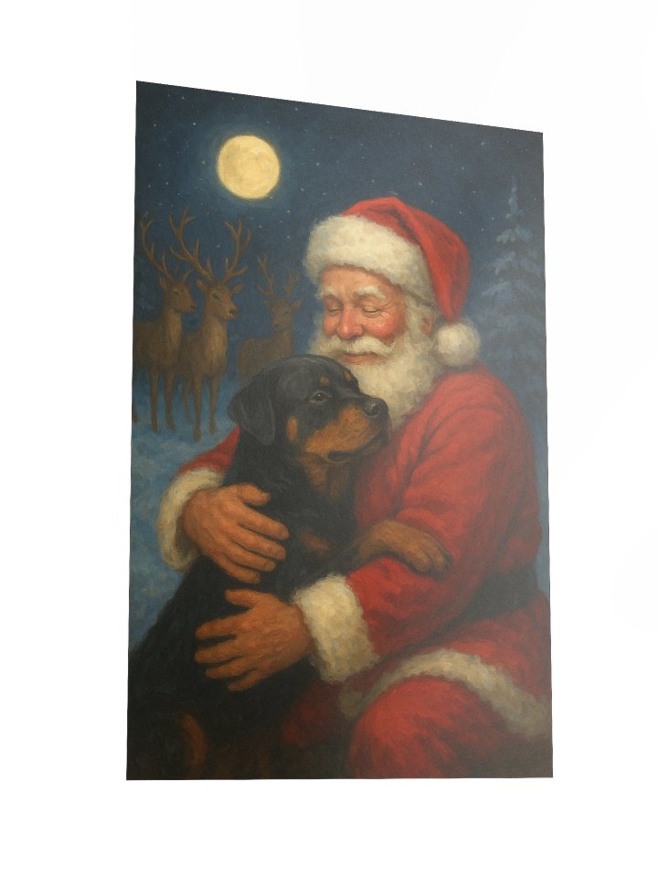 Rottweiler Santa Paws Winter Wonderland Poster product image (6)
