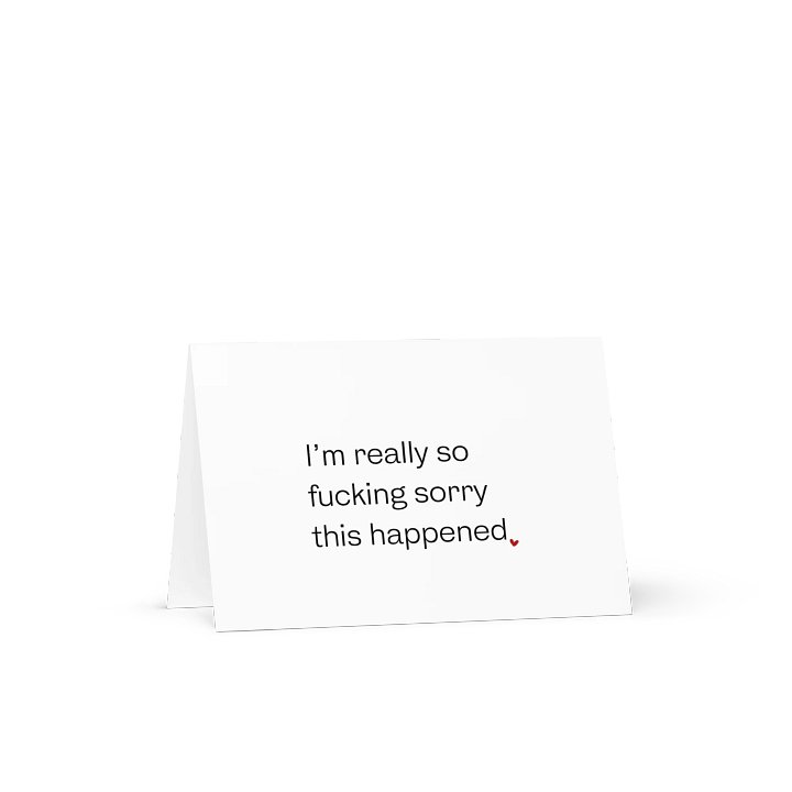 I'M REALLY SO FUCKING SORRY Notecard product image (1)