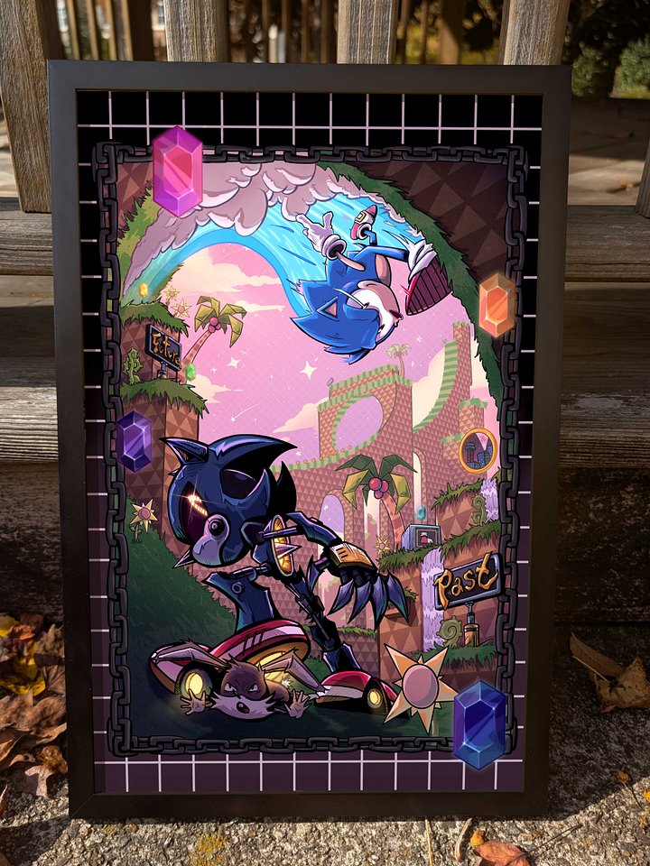 "Sonic Vs. Metal" | Sonic CD Art Print product image (1)