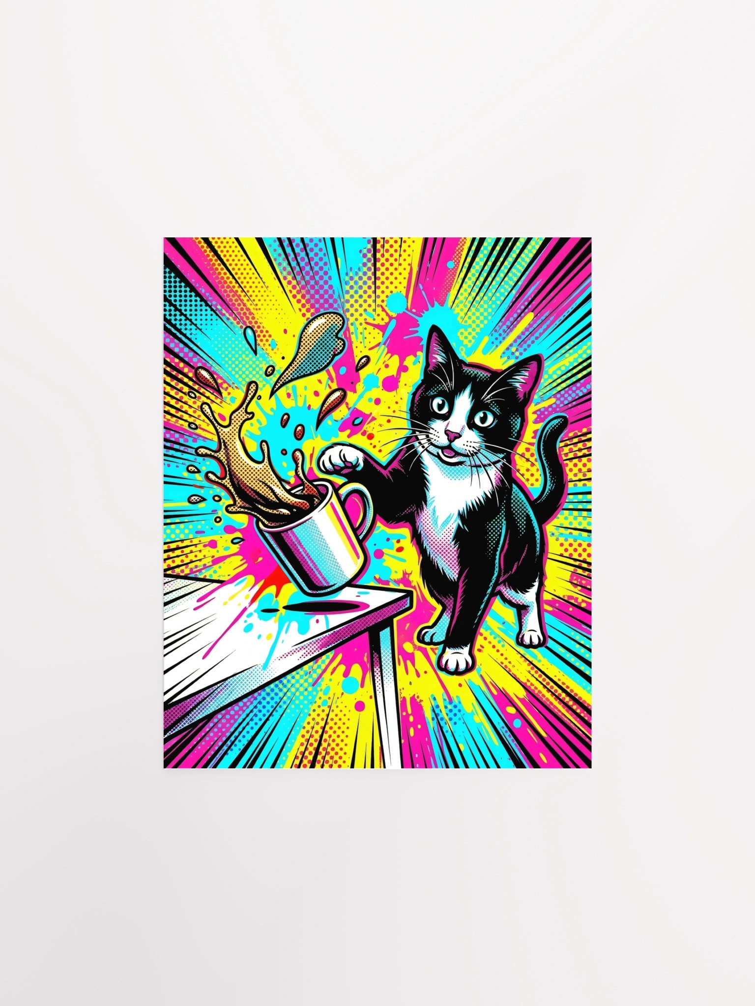 Coffee Push Cat Poster product image (25)