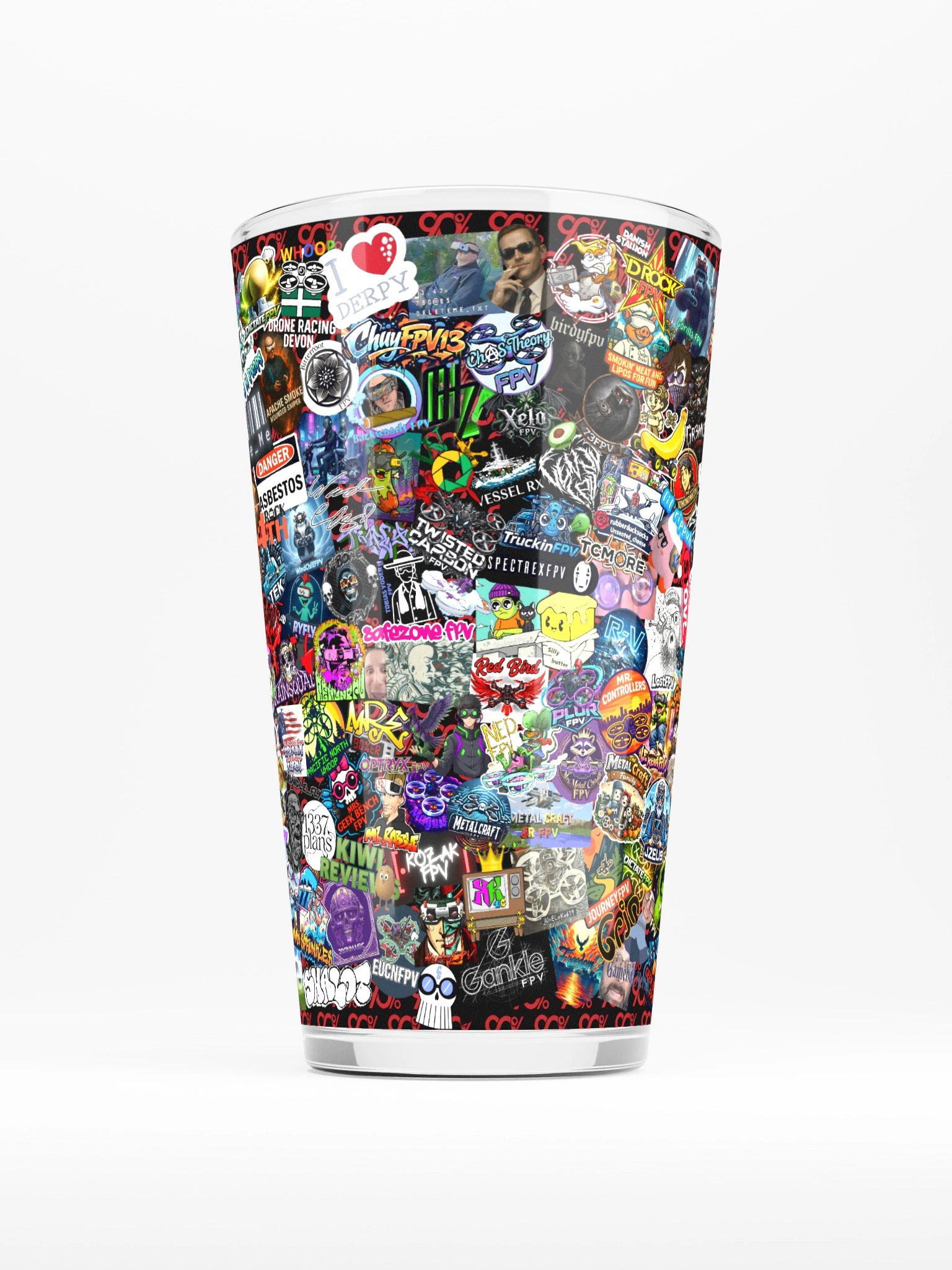 2026 Sticker Bomb Pint Glass product image (2)