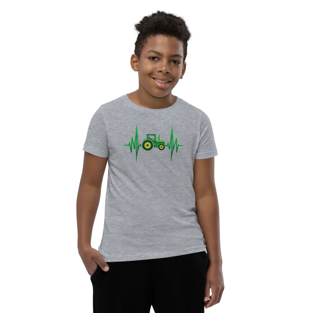 Tractor Heartbeat Youth T-Shirt product image (2)