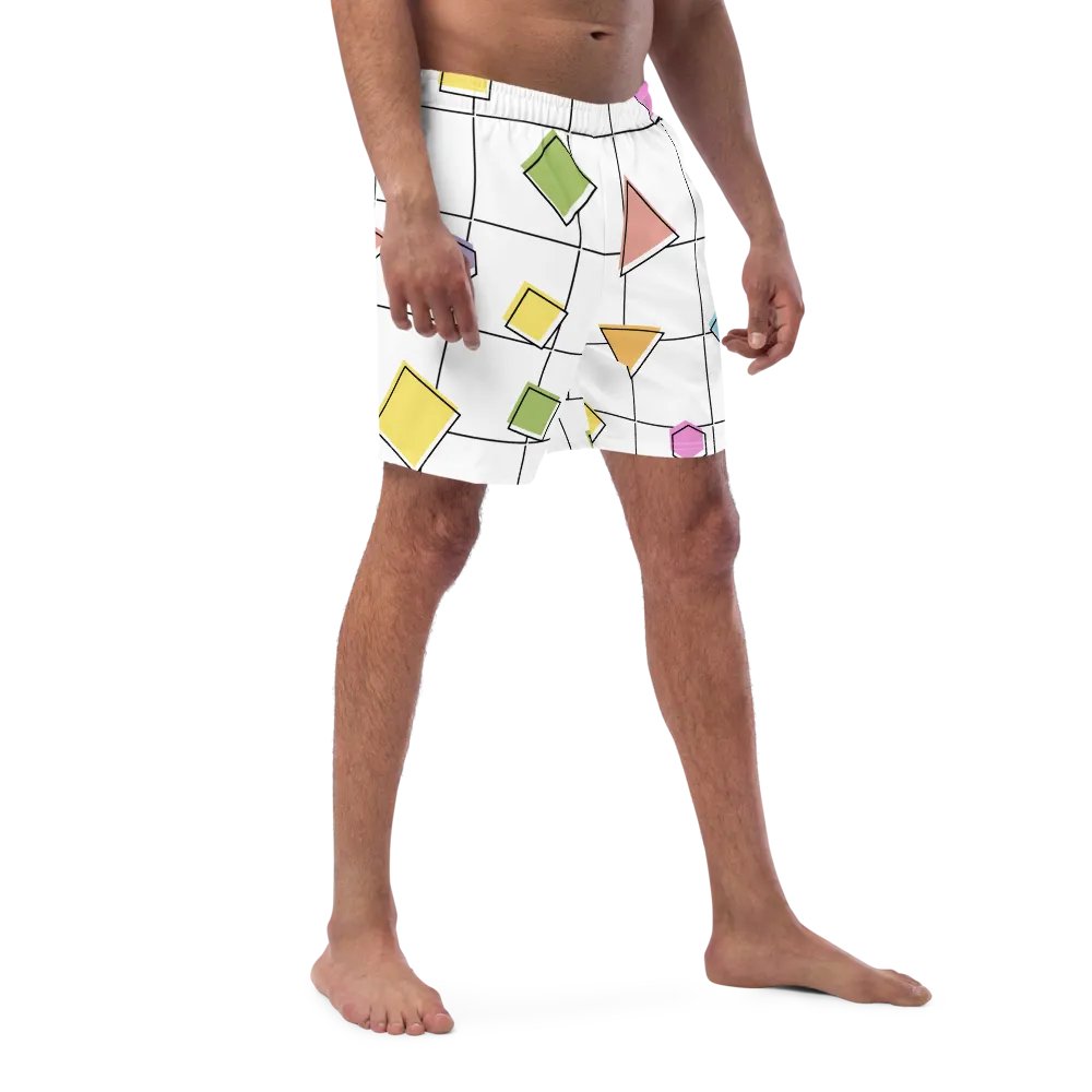 Geometric Splash All-Over Print Swim Trunks product image (3)