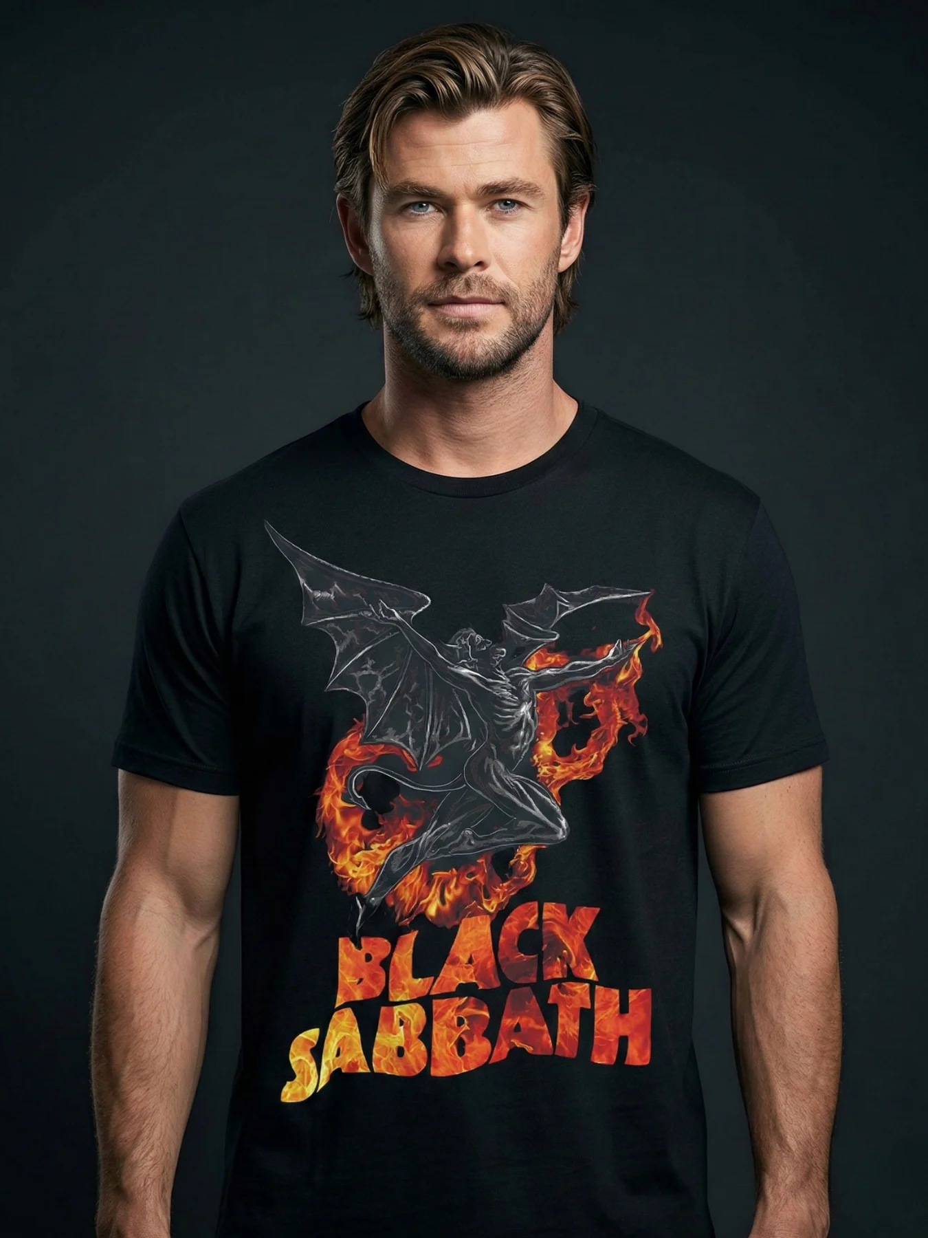Black Sabbath Fire Demon T-Shirt | Paranoid Era Dark Art Graphic Tee | Ozzy Osbourne Tony Iommi Heavy Metal Collector Band Shirt product image (1)