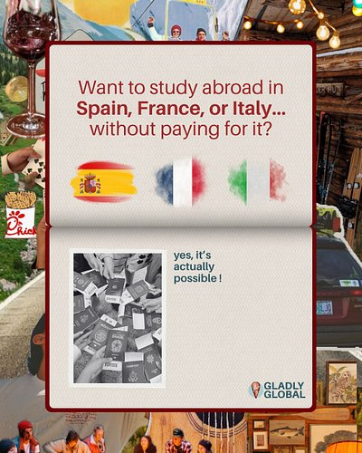 studying abroad doesn’t have to cost thousands
there are REAL programs that can cover:
✈️ travel
🏡 housing
💸 monthly stipends...