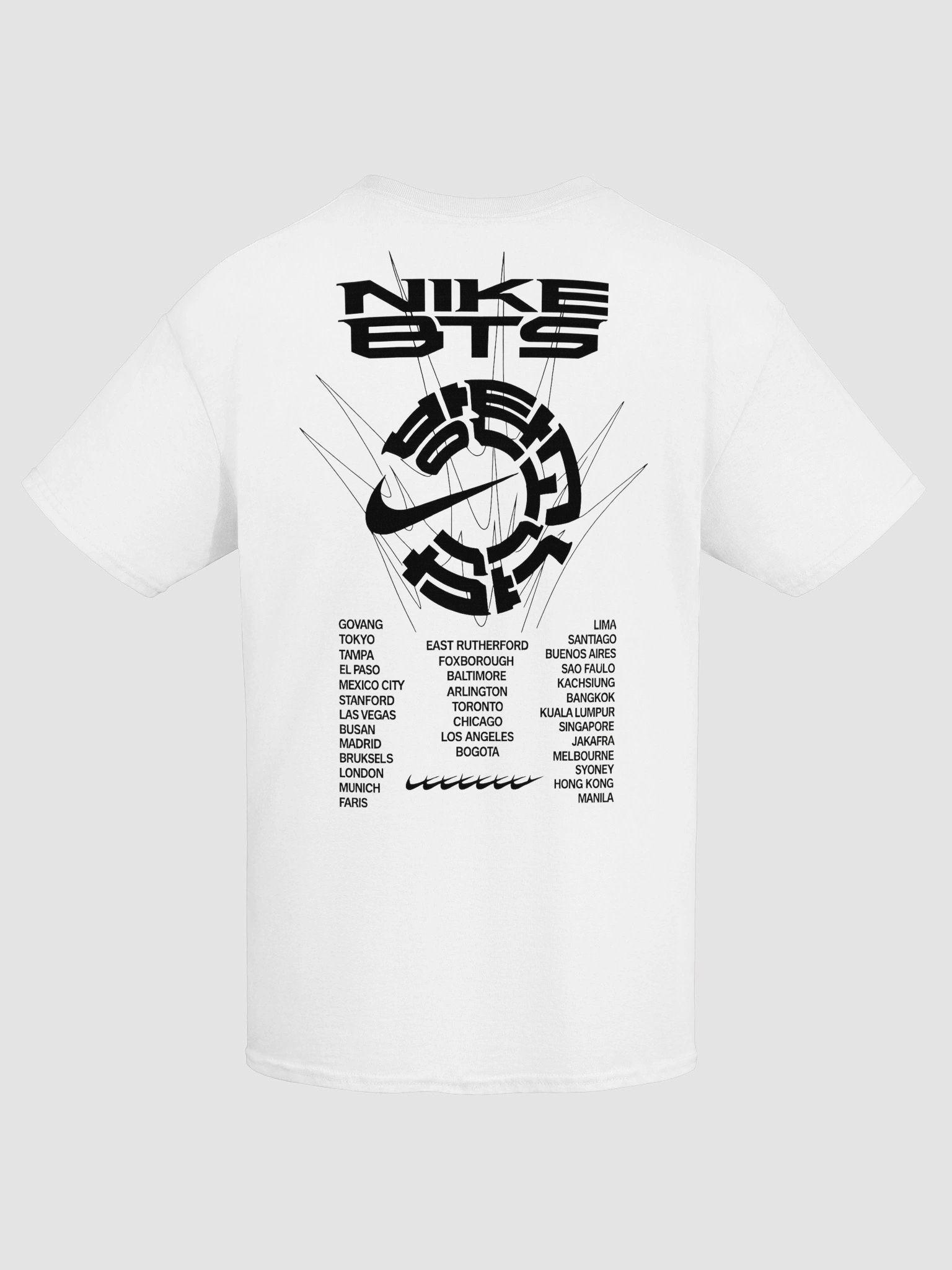 BTS x NIKE White T-shirt | TEAM