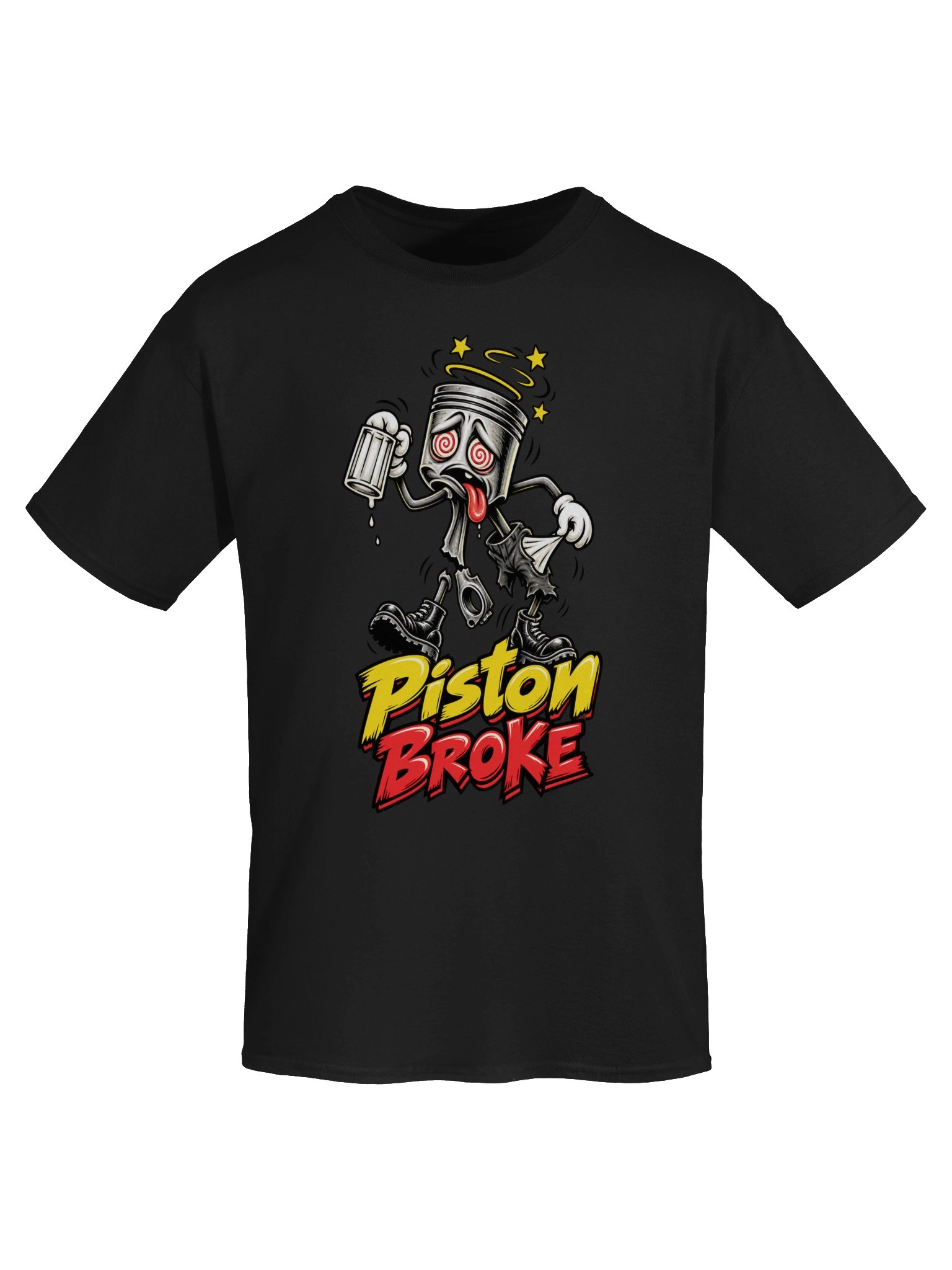 Piston Broke Cartoon Piston Mechanic T-Shirt product image (5)
