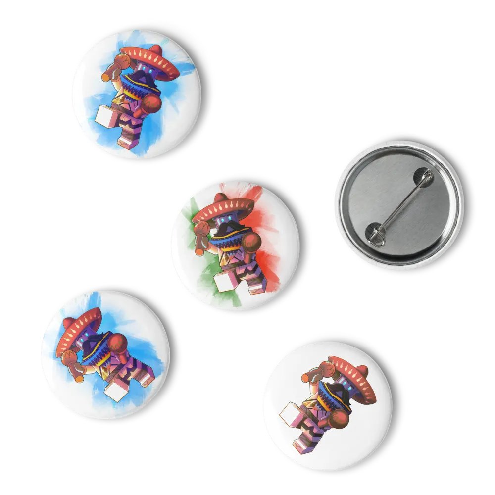 Titanium Taco Pin Buttons product image (4)